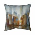 Begin Home Decor 26 x 26 in. Cityscape in the Fog-Double Sided Print Indoor Pillow 5541-2626-CI88